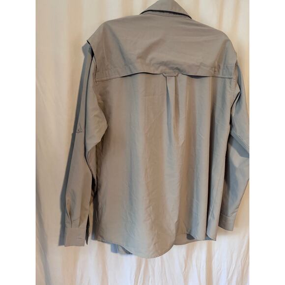 Men's Small Nylon Spandex Outdoor Shirt UPF 40+ Long Sleeve Gray - Picture 7 of 10